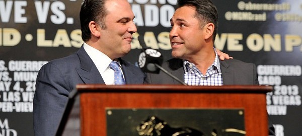 Oscar De La Hoya and Richard Schaefer