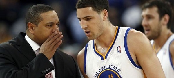 Klay Thompson and Mark Jackson