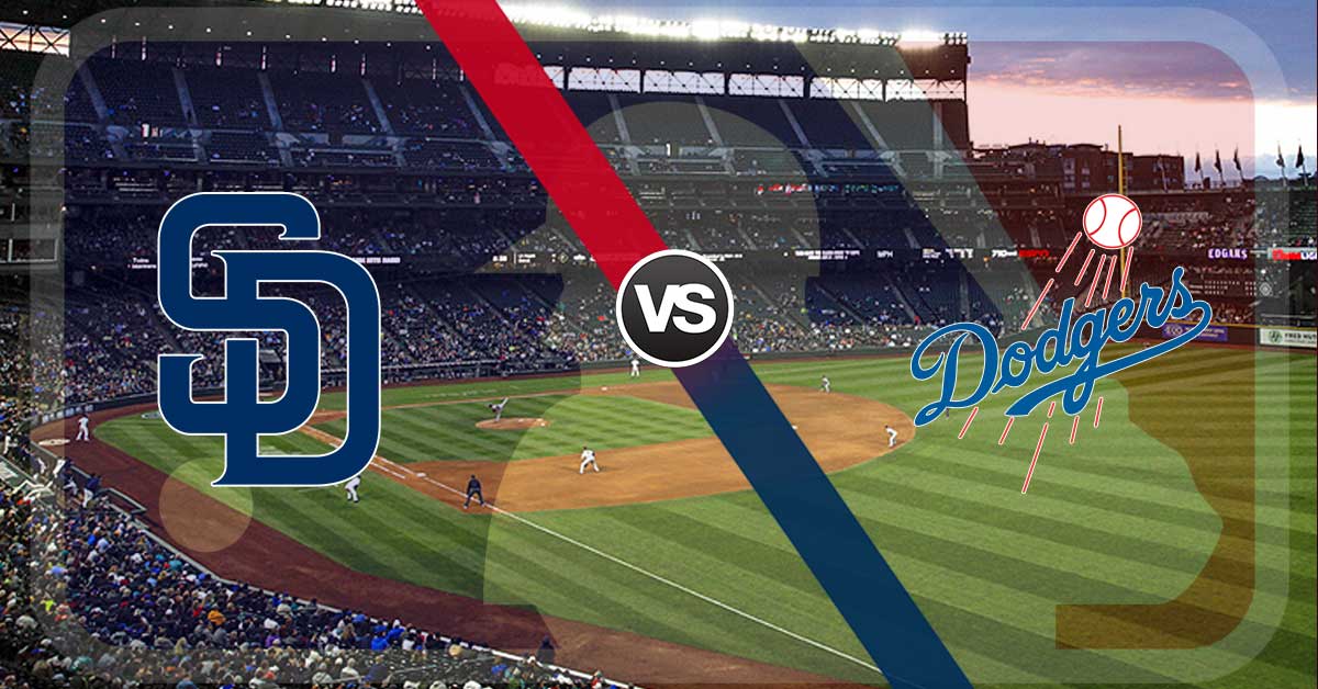 MLB Padres vs Dodgers Logo - 5/14/19