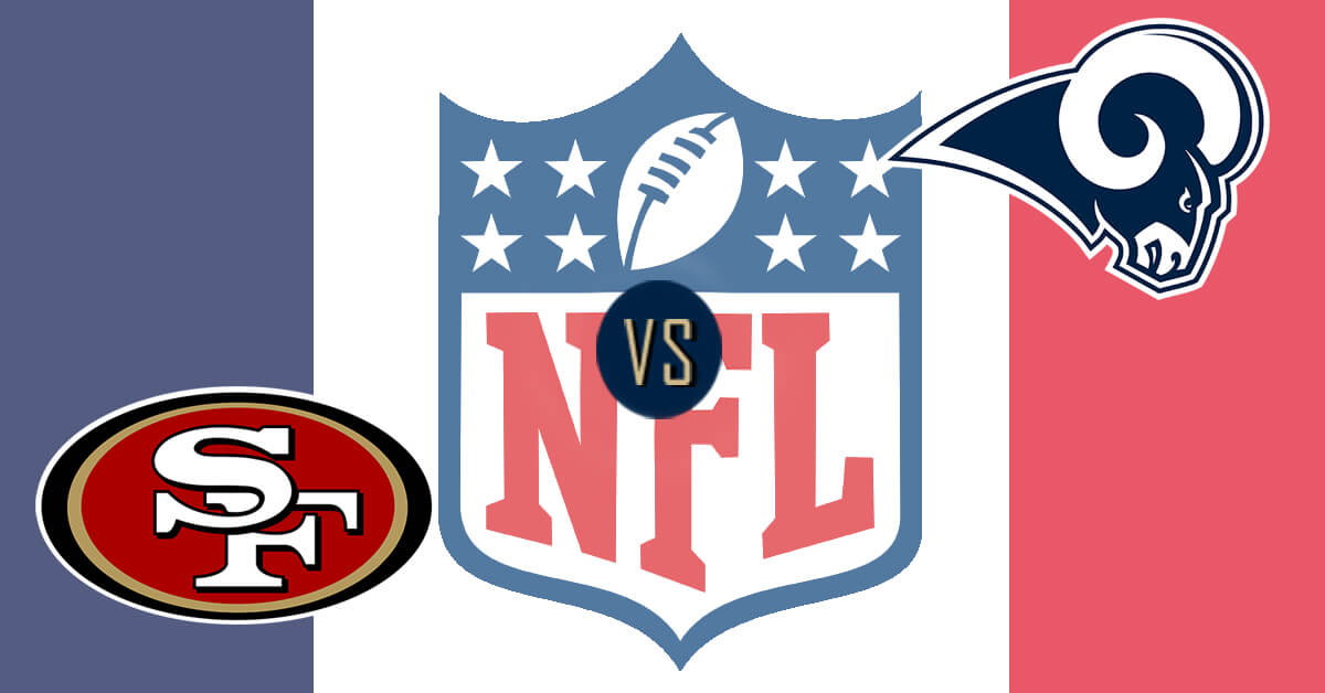 San Francisco 49ers vs Los Angeles Rams Logos - NFL Logo