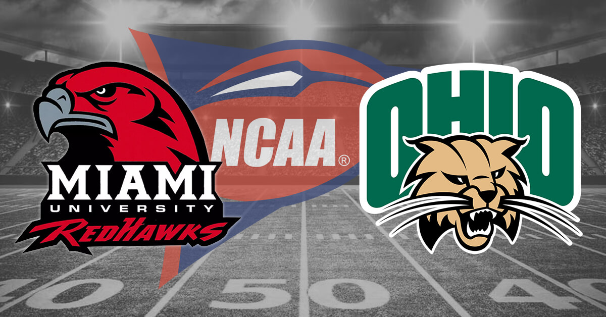 Miami-OH vs Ohio College Football Logos - NCAAF Logo