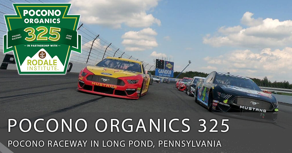 NASCAR Cars Racing at Pocono Raceway - Pocono Organics 325 Logo