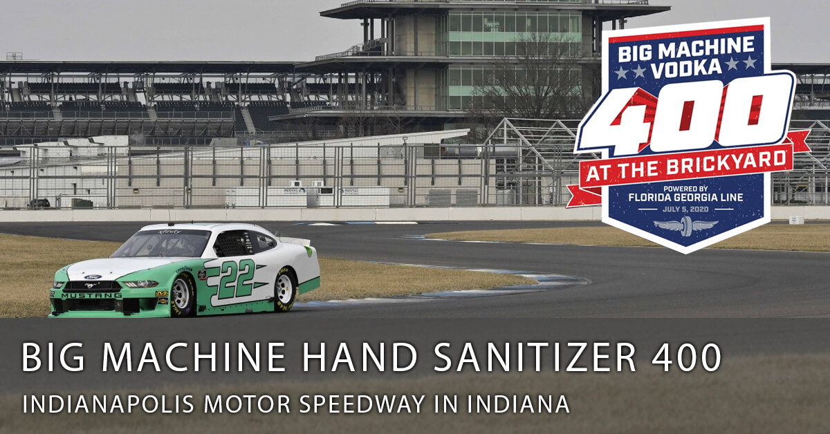 Big Machine Hand Sanitizer 400 Logo - Indianapolis Motor Speedway