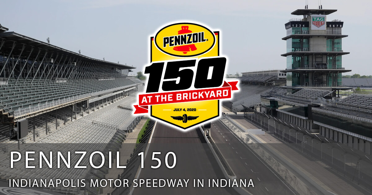Empty Indianapolis Motor Speedway - NASCAR Pennzoil 150 Logo