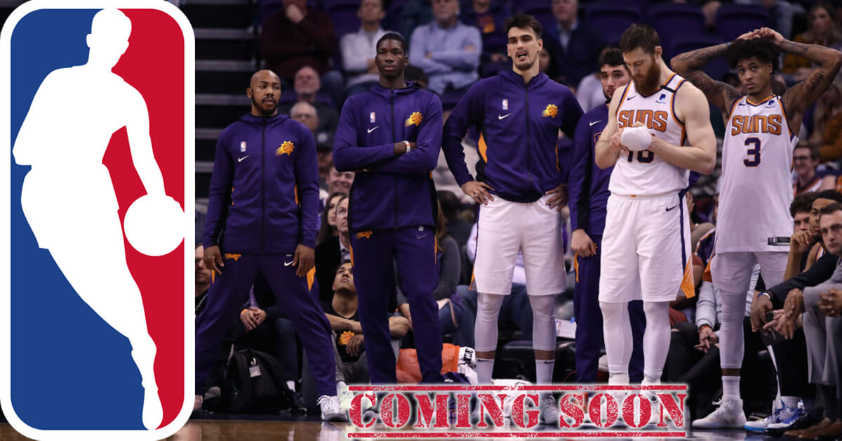 Phoenix Suns Team Players - NBA Logo - Coming Soon Stamp